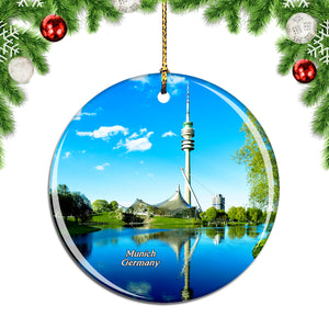 Germany Olympic Park Tower Munich Christmas Ornament