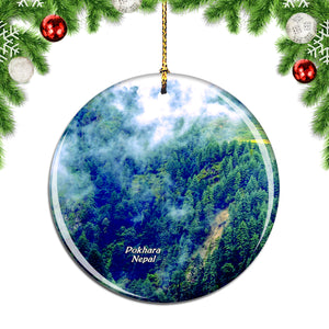 Sarangkot Pokhara Nepal Christmas Ornament