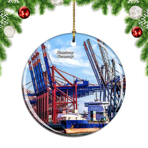 Germany Port of Hamburg Hamburg Christmas Ornament