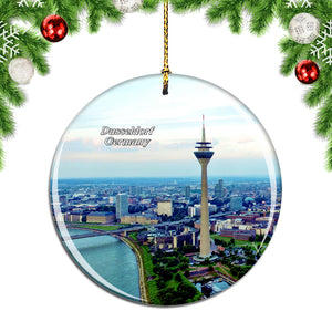 Germany Rhine Tower Dusseldorf Christmas Ornament