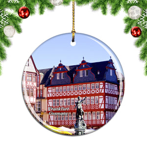 Germany Romer Square Frankfurt Christmas Ornament