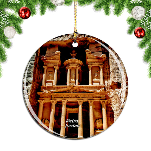 Al Khazneh Petra Jordan Christmas Ornament