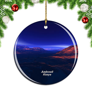 Great Rift Valley Amboseli Kenya Christmas Ornament