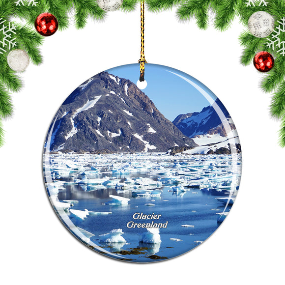 Greenland Glacier Denmark Christmas Ornament