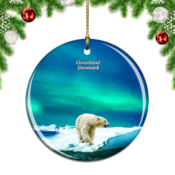 Greenland Polar Bear Denmark Christmas Ornament