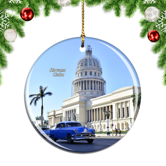 Havana Cuba Christmas Ornament