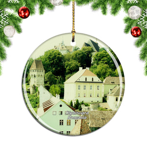 Castelul Bran Sighisoara Romania Christmas Ornament