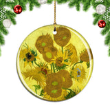 Holland Sunflower Van Gogh Christmas Ornament