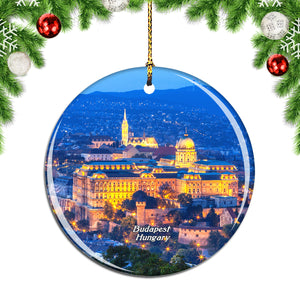 Hungary Buda Castle Budapest Christmas Ornament