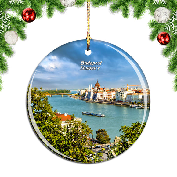 Hungary Danube River Budapest Christmas Ornament