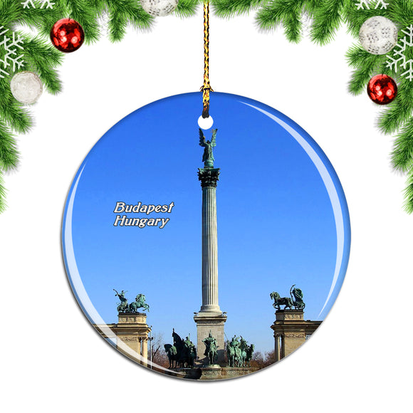 Hungary Heroes' Square Budapest Christmas Ornament