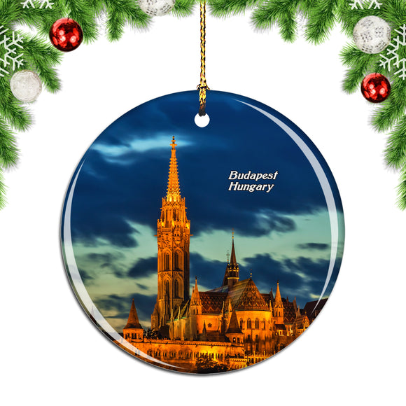 Hungary Matthias Church Budapest Christmas Ornament