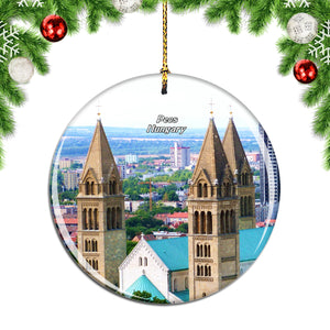 Hungary Pecs Cathedral Christmas Ornament