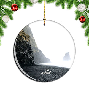 Iceland Reynisfjara Beach Vik Christmas Ornament