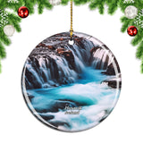 Iceland Selfoss Waterfall Husavik Christmas Ornament