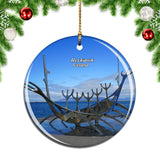 Iceland Sun Voyager Reykjavik Christmas Ornament