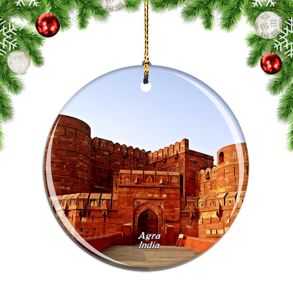 India Agra Fort Agra Christmas Ornament