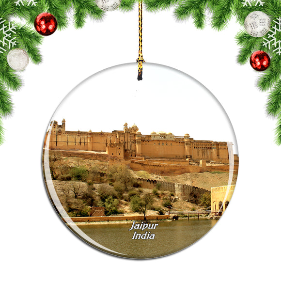 India Amber Fort Jaipur Christmas Ornament