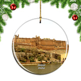 India Amber Fort Jaipur Christmas Ornament