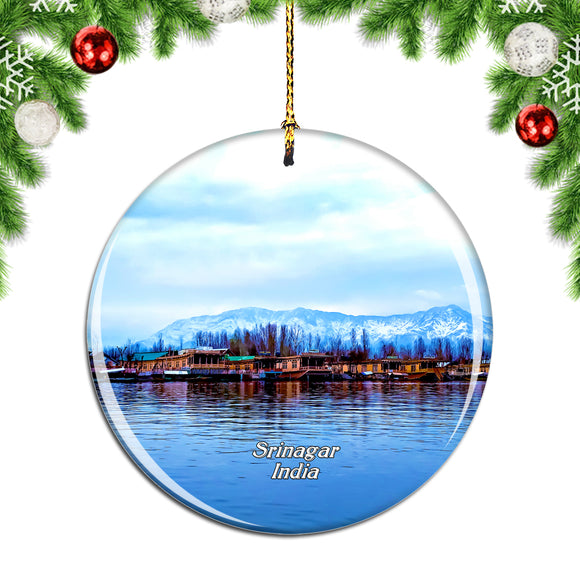 India Dal Lake Srinagar Christmas Ornament