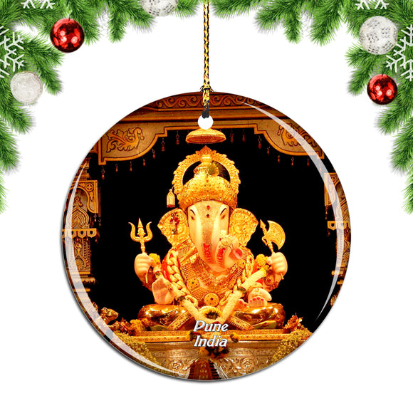 India Ganapati Temple Pune Christmas Ornament