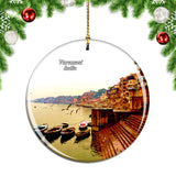 India Ganges River Varanasi Christmas Ornament