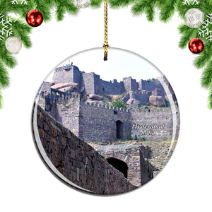 India Golconda Fort Hyderabad Christmas Ornament