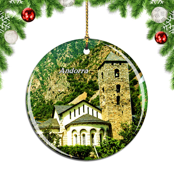 Cathedral Andorra Christmas Ornament