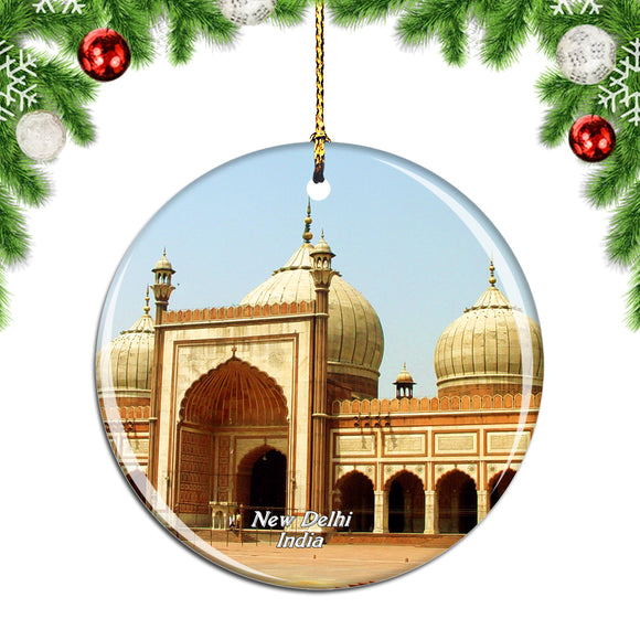 India Jama Masjid Delhi New Delhi Christmas Ornament