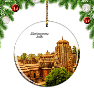 India Lingaraja Temple Bhubaneswar Christmas Ornament