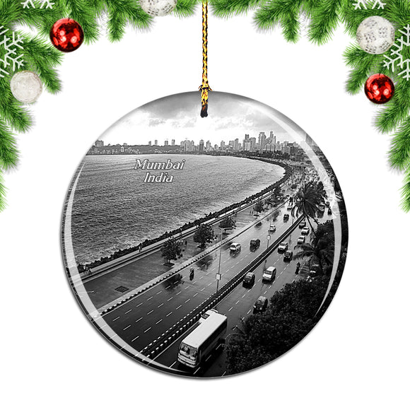 India Marine Drive Mumbai Christmas Ornament