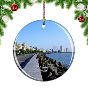 India Marine Drive Mumbai Christmas Ornament