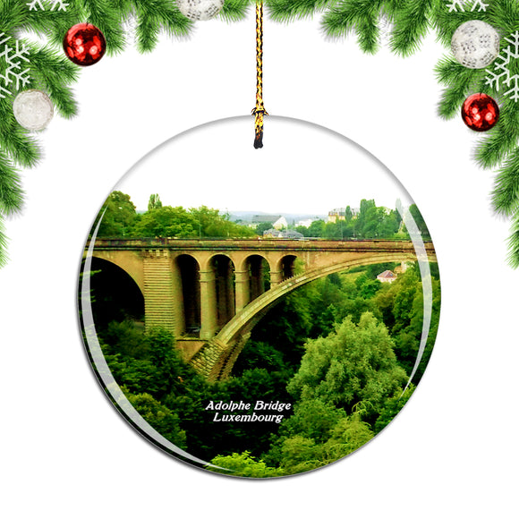 Adolphe Bridge Luxembourg Christmas Ornament