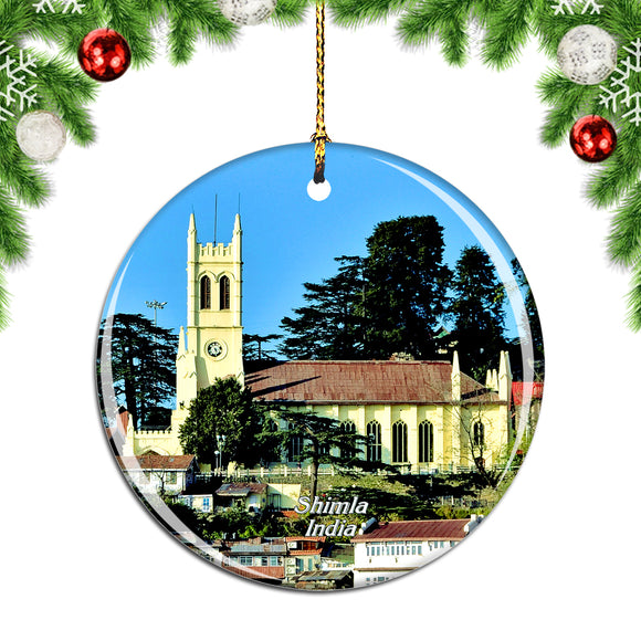 India Shimla Christ Church Christmas Ornament