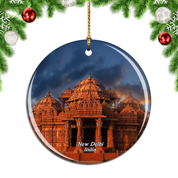 India Swaminarayan Akshardham New Delhi Christmas Ornament