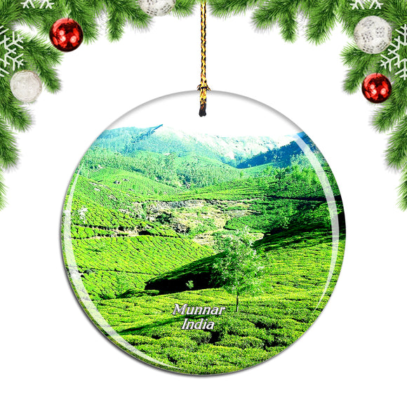 India Tea Gardens Munnar Christmas Ornament