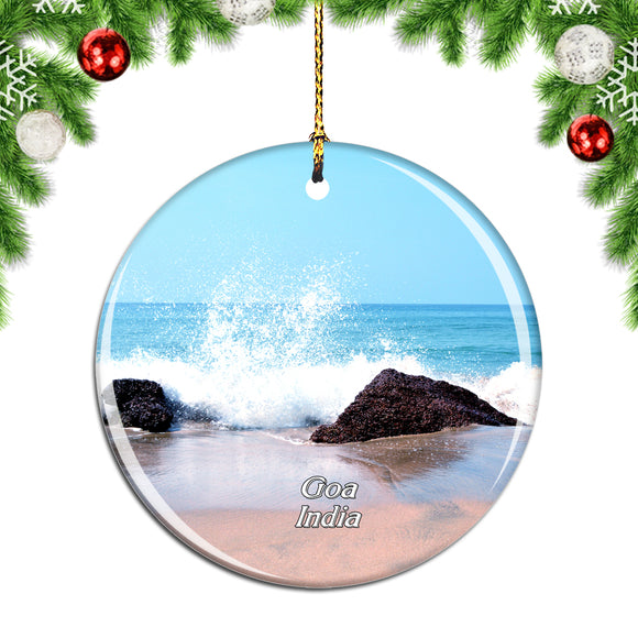 India Vagator Beach Goa Christmas Ornament