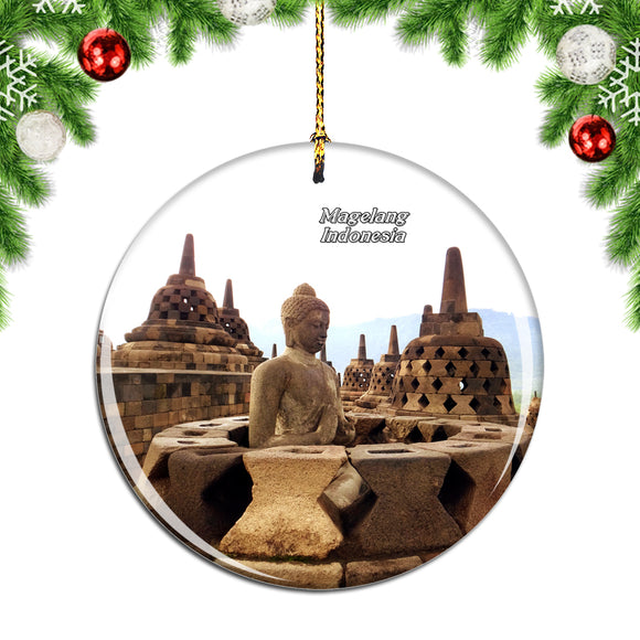 Indonesia Borobudur Temple Magelang Christmas Ornament