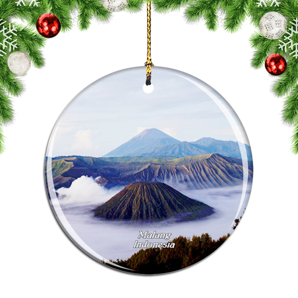 Indonesia Bromo Tengger Semeru National Park Malang Christmas Ornament