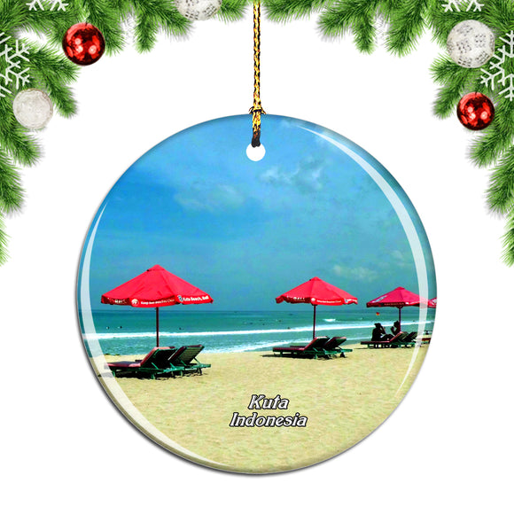 Indonesia Kuta Beach Bali Christmas Ornament