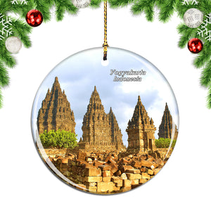 Indonesia PrambananTemple Yogyakarta Christmas Ornament