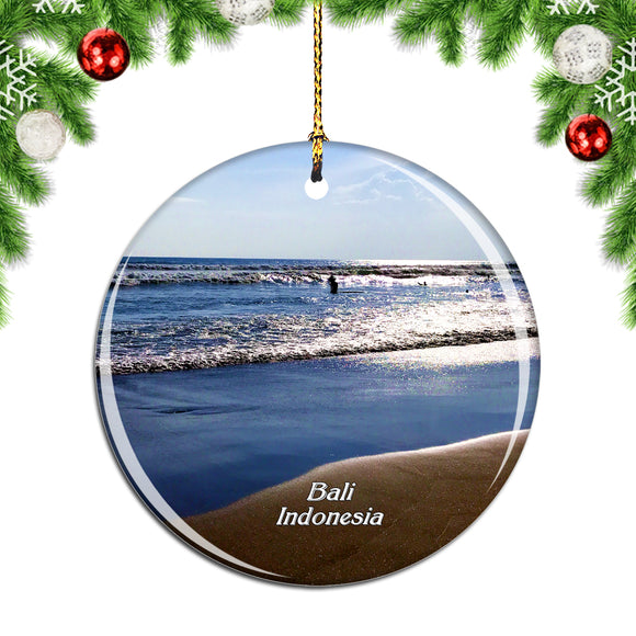 Indonesia Seminyak Beach Bali Christmas Ornament