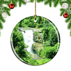 Indonesia Tegenungan Waterfall Ubud Bali Christmas Ornament