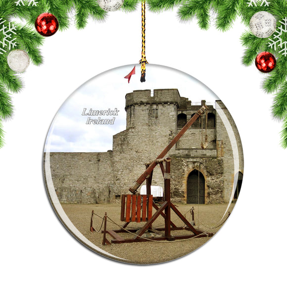 Ireland King John's Castle Limerick Christmas Ornament