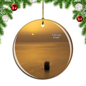 Israel Sea of Galilee Tiberias Christmas Ornament