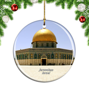 Israel The Dome of the Rock Jerusalem Christmas Ornament