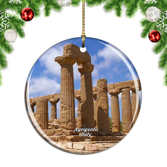 Italy Agrigento Sicily Christmas Ornament