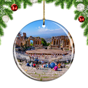 Italy Ancient Theatre of Taormina Christmas Ornament