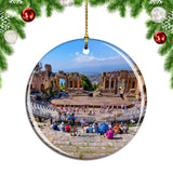 Italy Ancient Theatre of Taormina Christmas Ornament