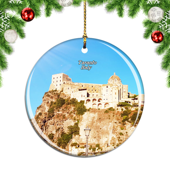 Italy Aragonese castle Taranto Christmas Ornament